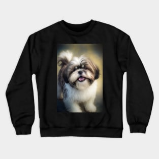 Super Cute Shih Tzu Portrait Crewneck Sweatshirt